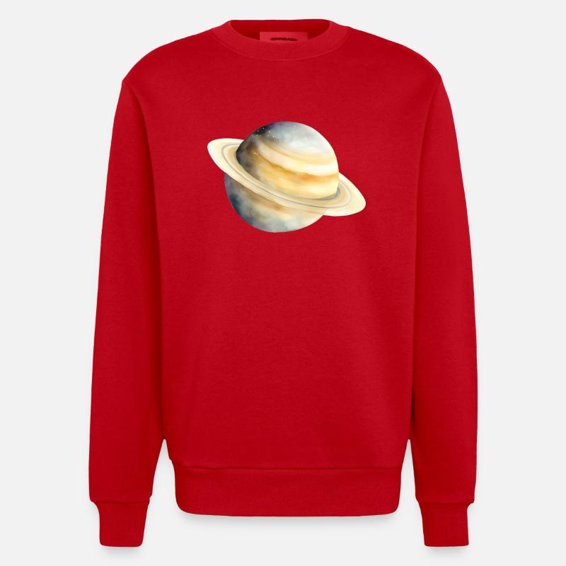 Saturne - Sweat bio épais oversize fabriqué en UE - rouge
