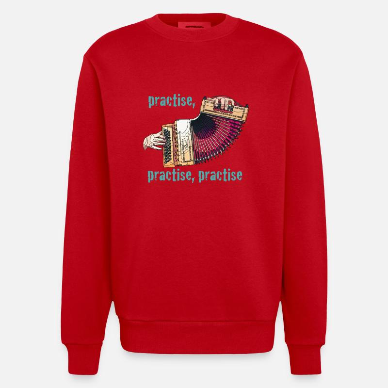 practise box - Heavyweight Oversized Organic Crew Neck Made in EU - Rot