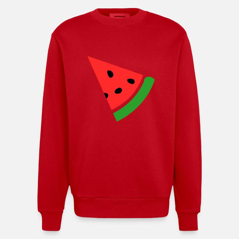 Melon pastèque - Sweat bio épais oversize fabriqué en UE - rouge