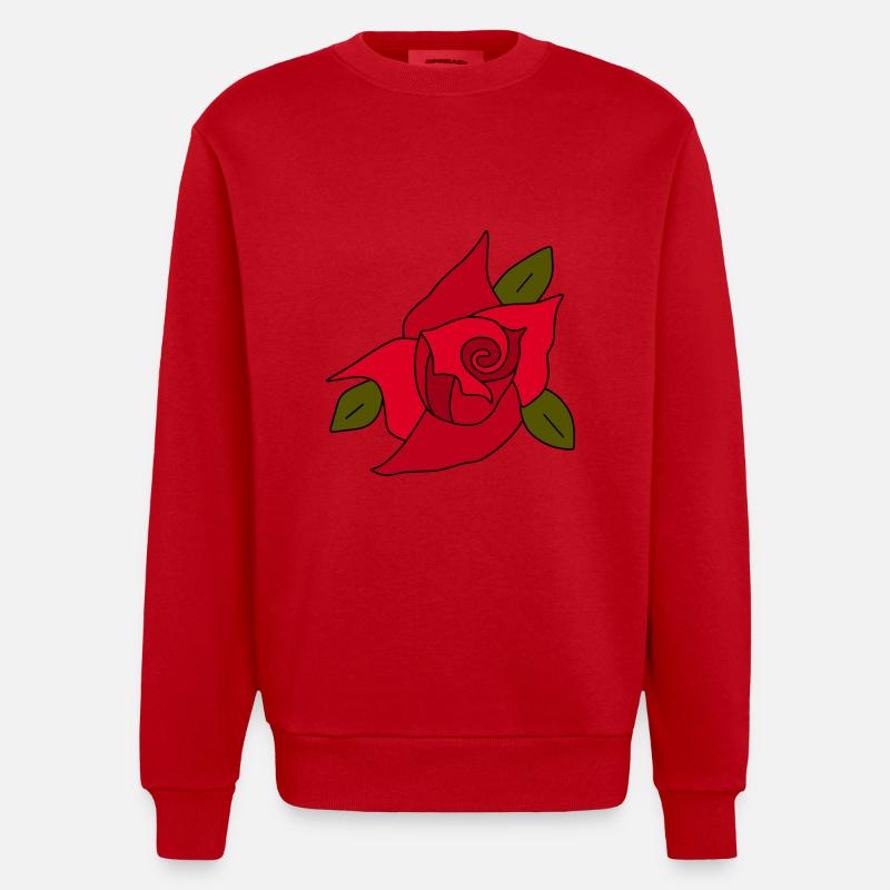 Saint-Valentin, Saint-Valentin, Saint-Valentin - Sweat bio épais oversize fabriqué en UE - rouge