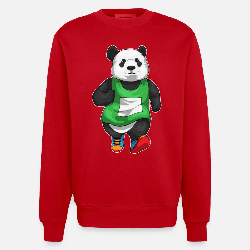 Panda Jogger Jogging Sport - Sweat bio épais oversize fabriqué en UE - rouge