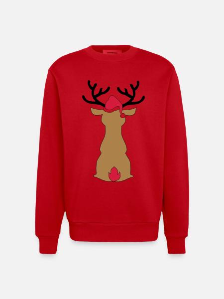 Kerstmis - Heavyweight Oversized Organic Crew Neck Made in EU - red