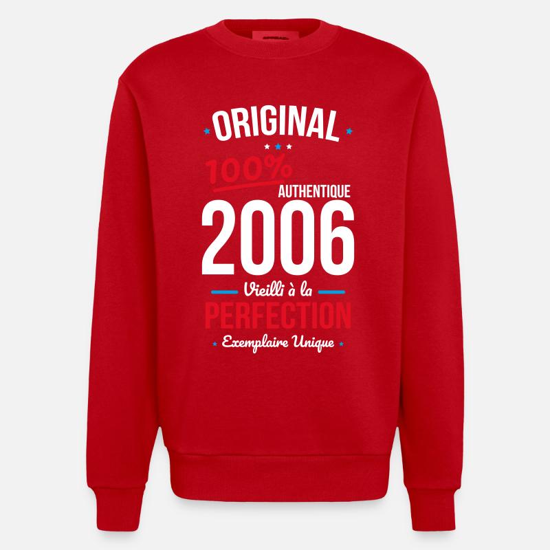 2006 – Original – Exemplaire unique - Sweat bio épais oversize fabriqué en UE - rouge