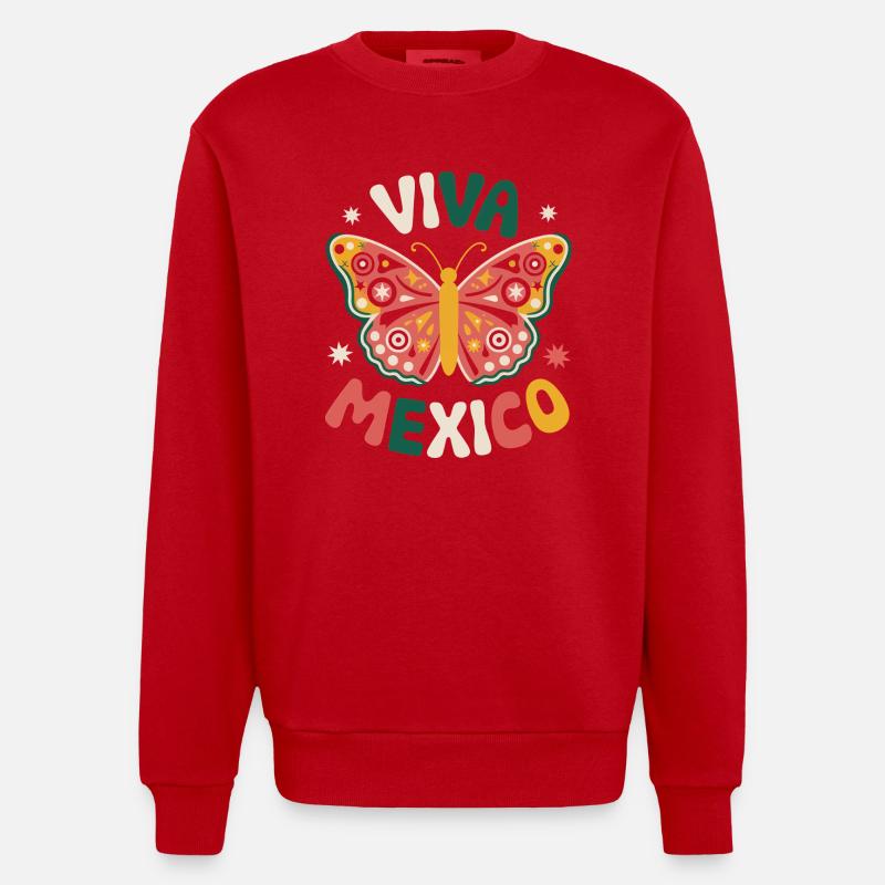 Mexique Mexique Mexicain Espagnol - Sweat bio épais oversize fabriqué en UE - rouge