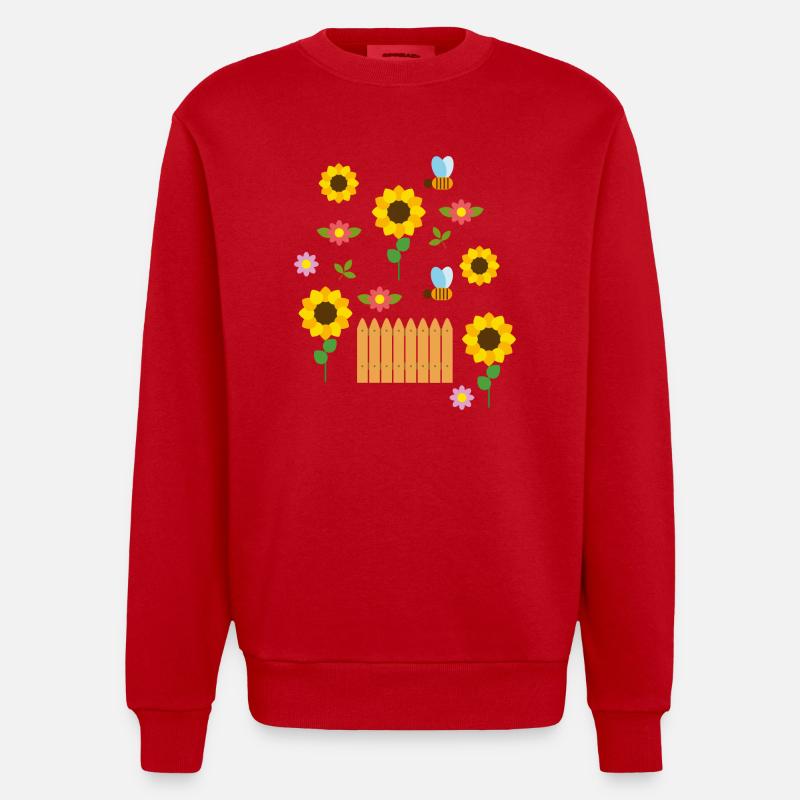 summer - Heavyweight Oversized Organic Crew Neck Made in EU - red