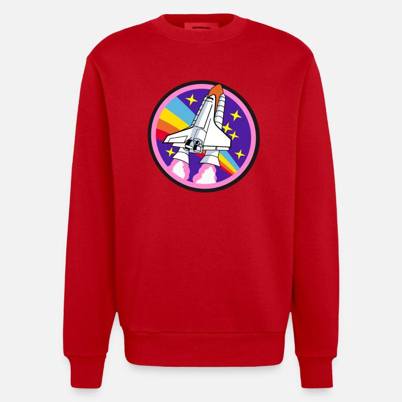 fusée - Sweat bio épais oversize fabriqué en UE - rouge