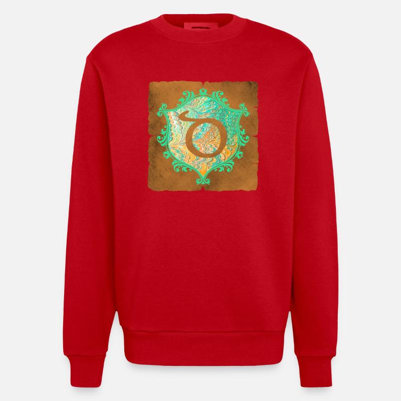 E 36 d - Sweat bio épais oversize fabriqué en UE - rouge