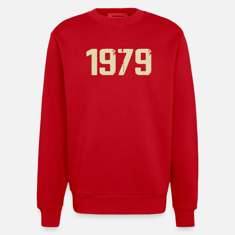 Jubilee 1979 - Heavyweight Oversized Organic Crew Neck Made in EU - red