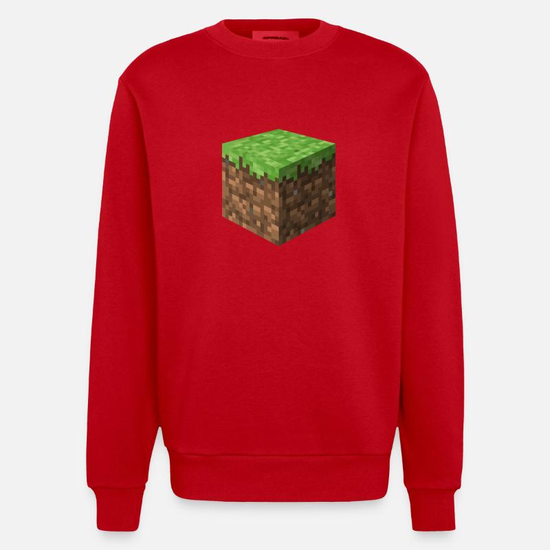 Bloc 3D - Sweat bio épais oversize fabriqué en UE - rouge