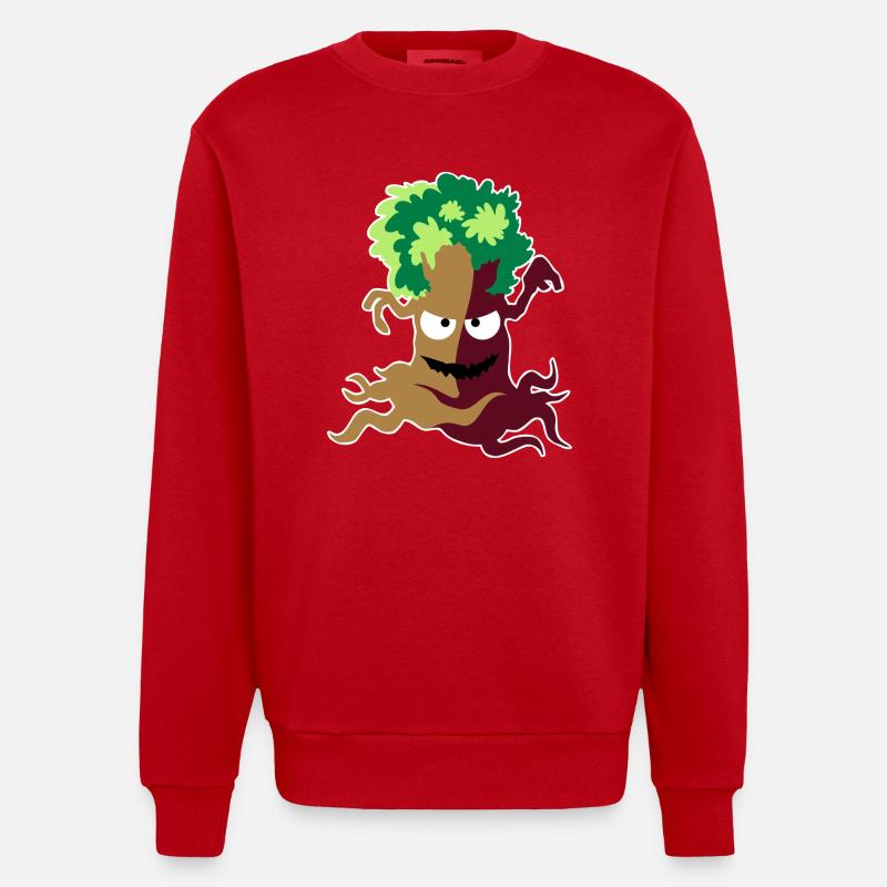 Erd-Elementar - Heavyweight Oversized Organic Crew Neck Made in EU - Rot