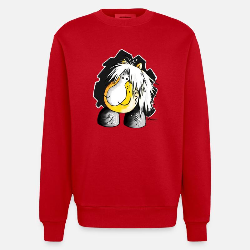 Haflinger - Avelignese - Cheval - Sweat bio épais oversize fabriqué en UE - rouge
