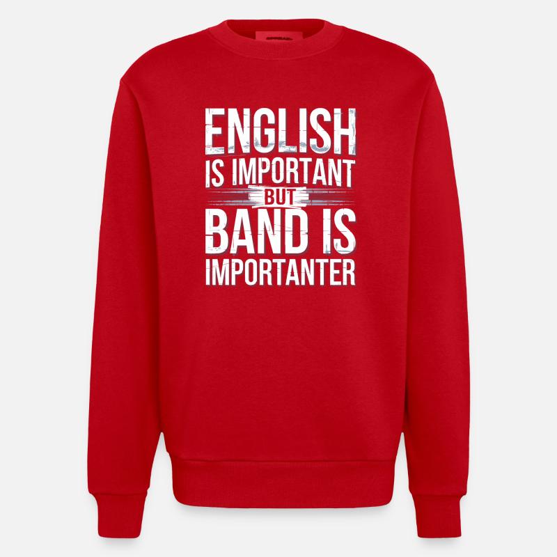 Pour les vrais mélomanes - Sweat bio épais oversize fabriqué en UE - rouge