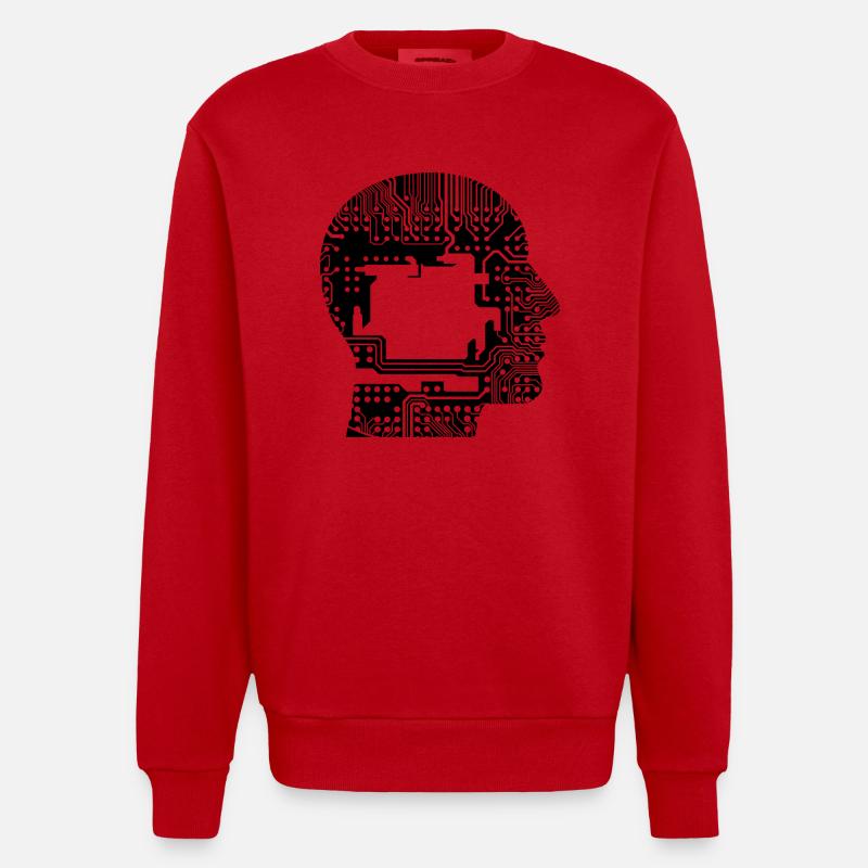 Chef de circuits - Sweat bio épais oversize fabriqué en UE - rouge