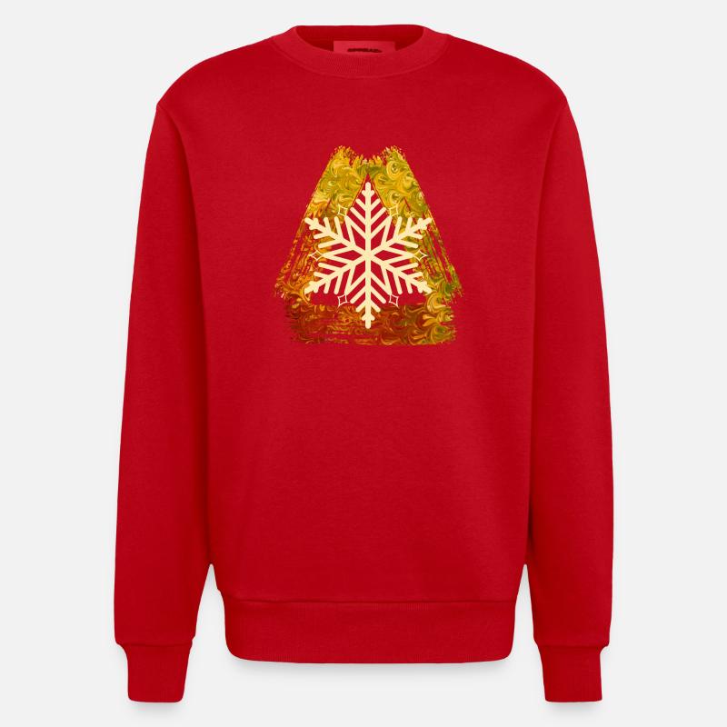 Flocon de neige E 99 - Sweat bio épais oversize fabriqué en UE - rouge