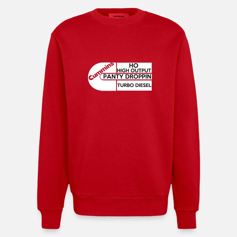 Cummins cadeau - Sweat bio épais oversize fabriqué en UE - rouge