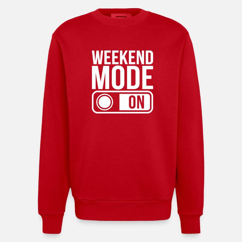 Mode week-end activé - Sweat bio épais oversize fabriqué en UE - rouge
