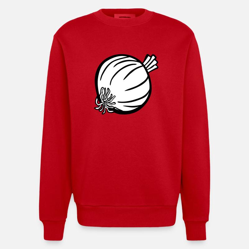 oignons oignon légume Halloween vegetables37 - Sweat bio épais oversize fabriqué en UE - rouge