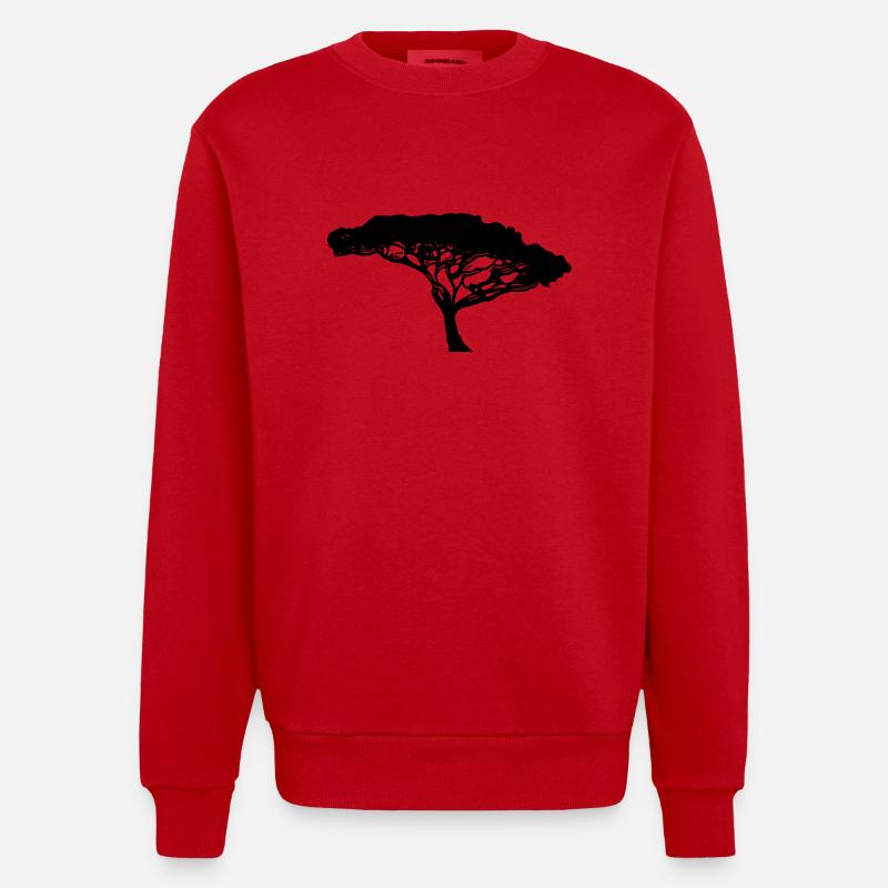 Wunderschöner Baum des Lebens - Heavyweight Oversized Organic Crew Neck Made in EU - Rot