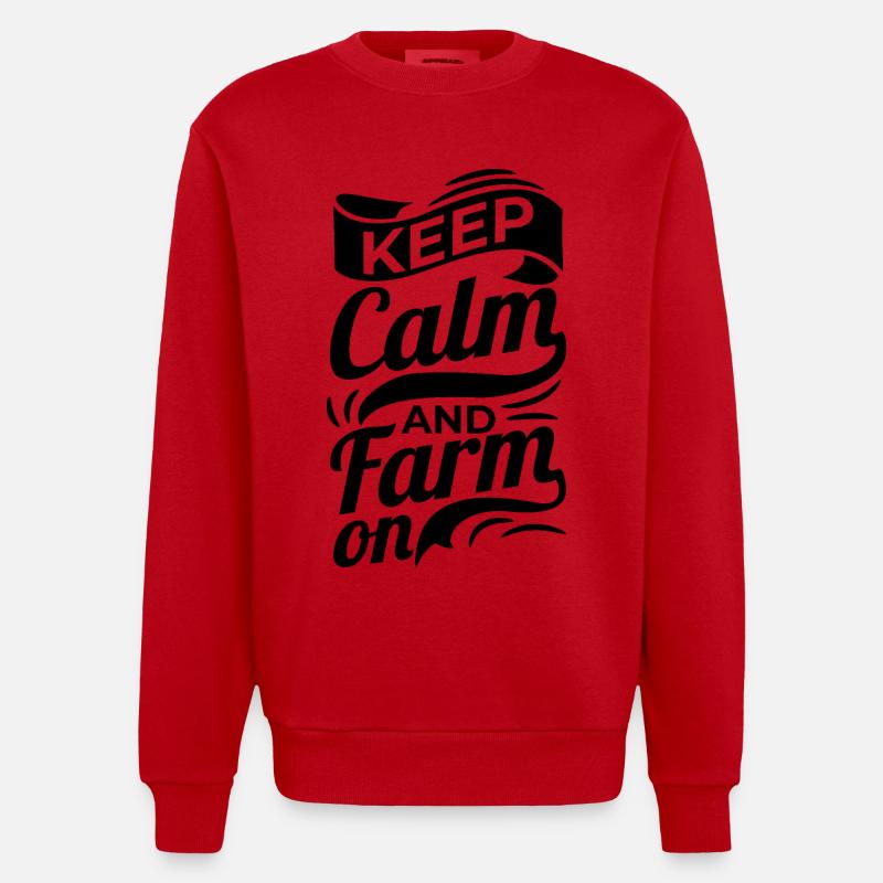 Bauer Spruch - Sweat bio épais oversize fabriqué en UE - rouge