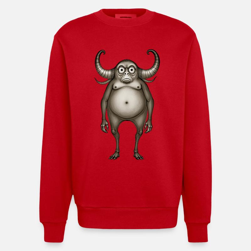 BUG #6 – dunkle Hölle - Heavyweight Oversized Organic Crew Neck Made in EU - Rot