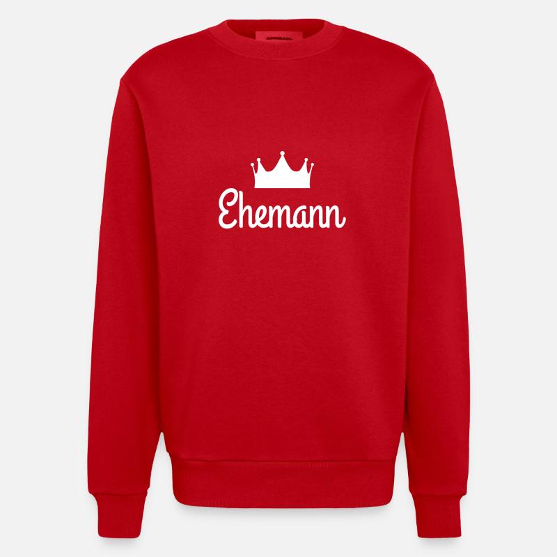 Ehemann - Heavyweight Oversized Organic Crew Neck Made in EU - Rot
