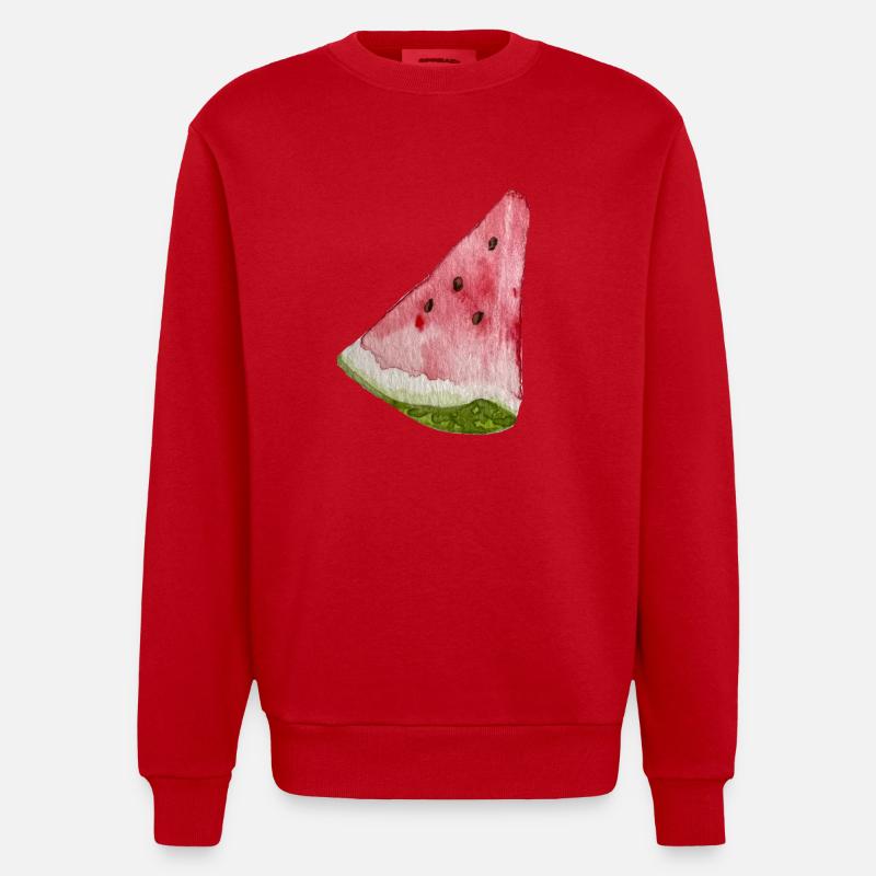 Tranche de pastèque - Sweat bio épais oversize fabriqué en UE - rouge