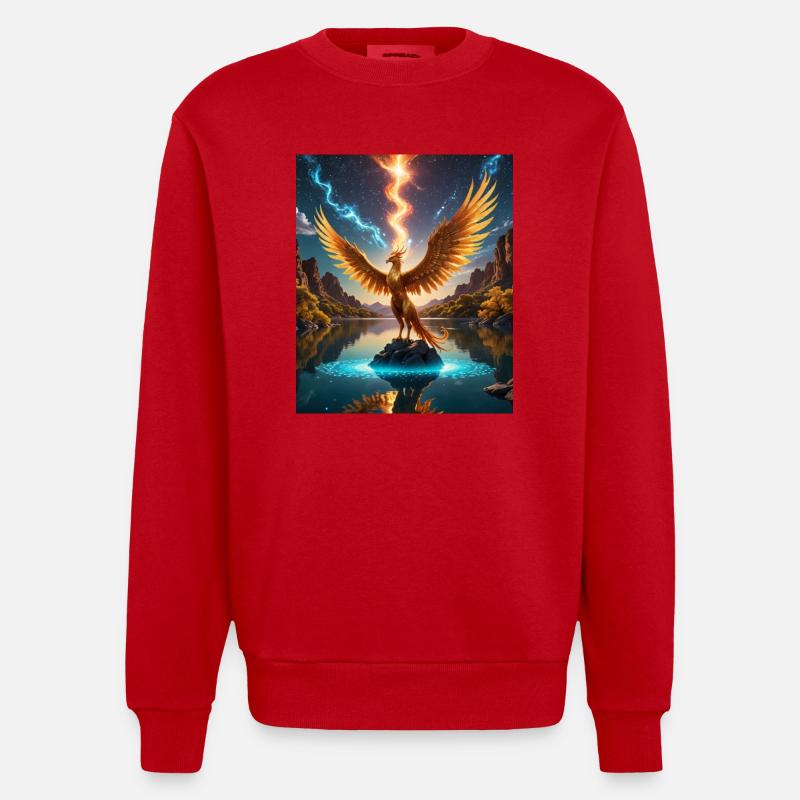 Chic - Sweat bio épais oversize fabriqué en UE - rouge
