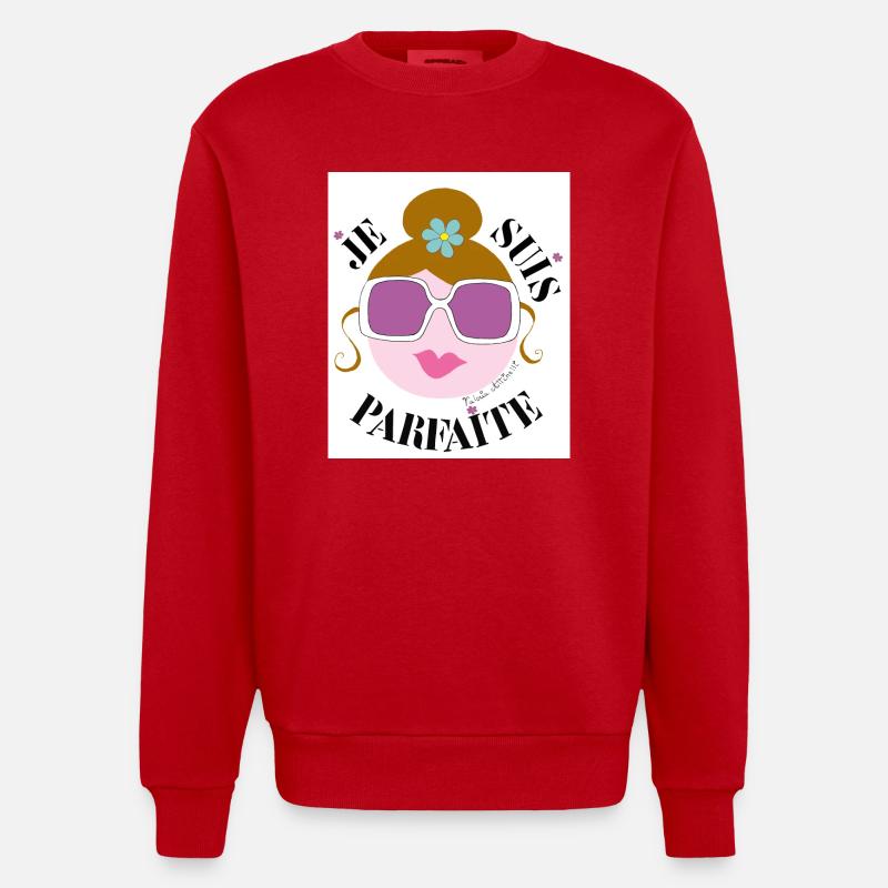 Je Suis Parfaite - Sweat bio épais oversize fabriqué en UE - rouge