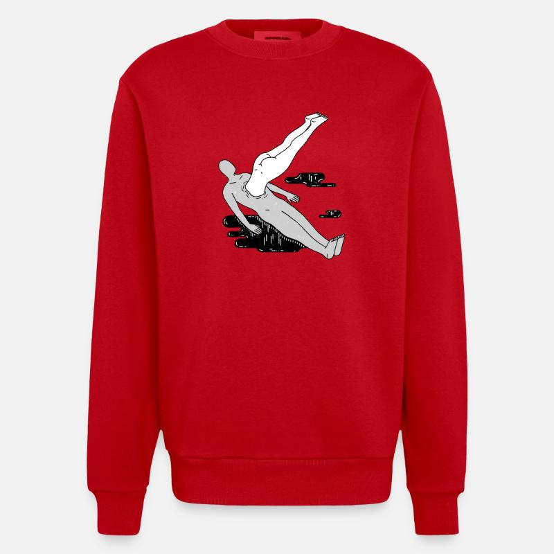 Hals über Kopf - Heavyweight Oversized Organic Crew Neck Made in EU - Rot
