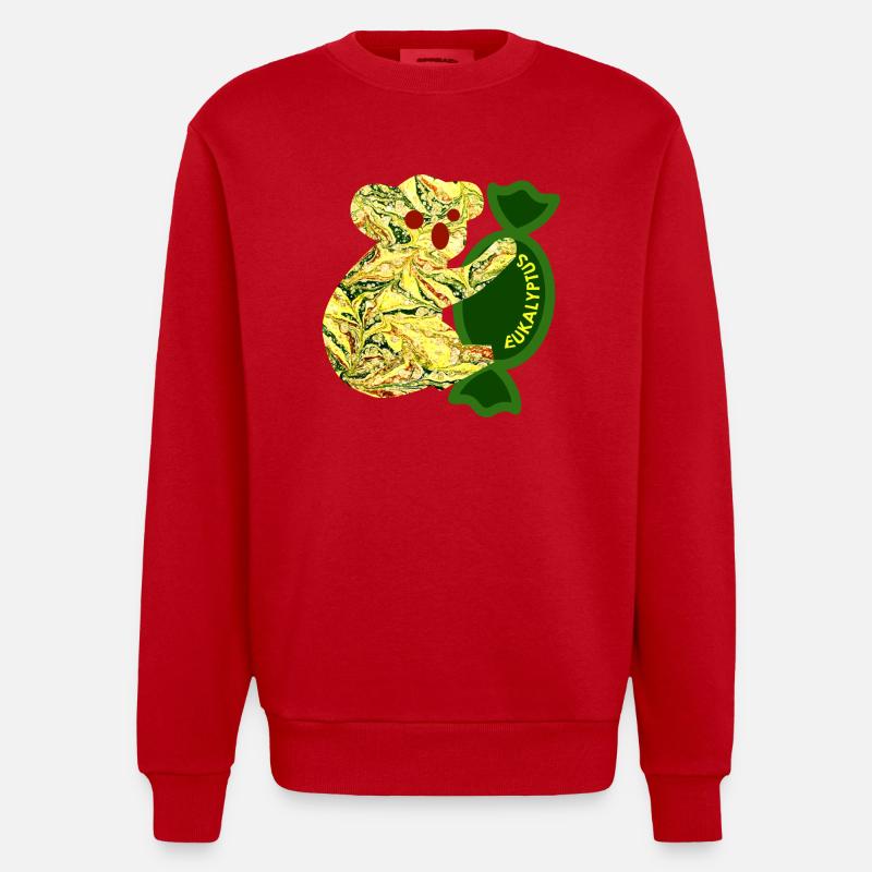 koala e 277 - Heavyweight Oversized Organic Crew Neck Made in EU - red