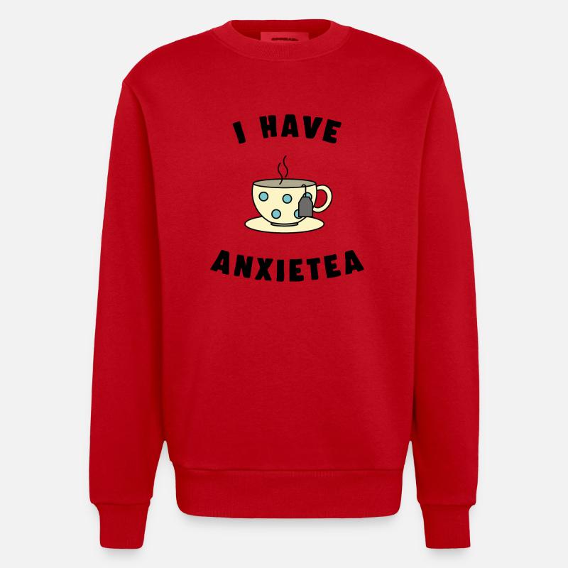 Ich habe ANXIETEA Tee - Heavyweight Oversized Organic Crew Neck Made in EU - Rot