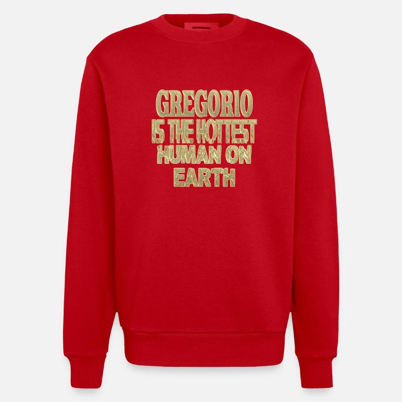 Gregorio - Sweat bio épais oversize fabriqué en UE - rouge
