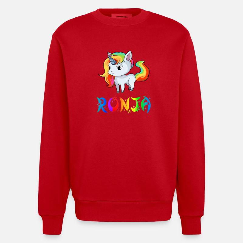Ronja Einhorn - Sweat bio épais oversize fabriqué en UE - rouge