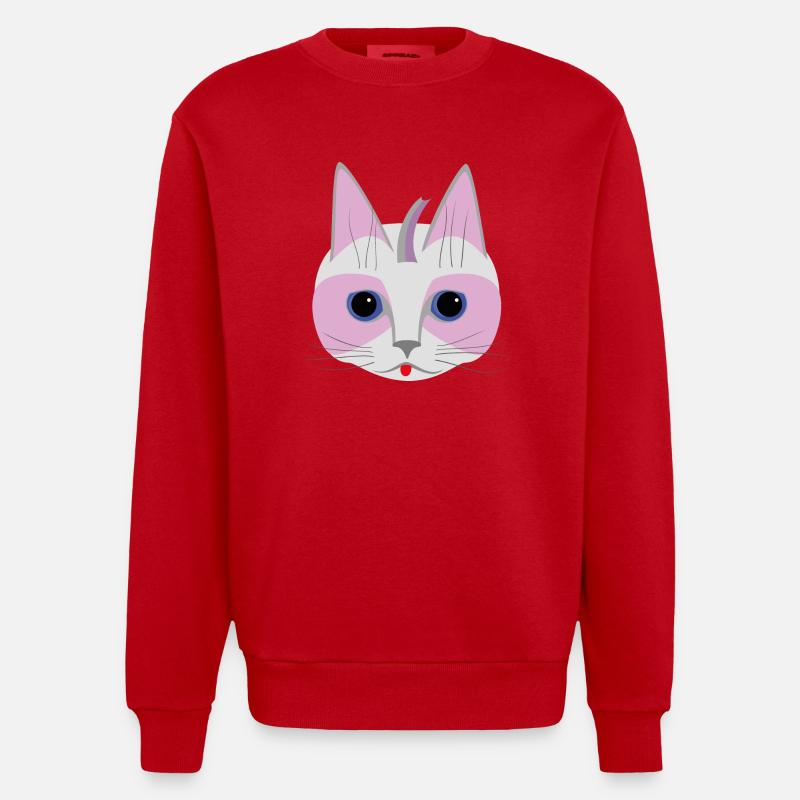 Kitty Lotta, Portrait - Sweat bio épais oversize fabriqué en UE - rouge