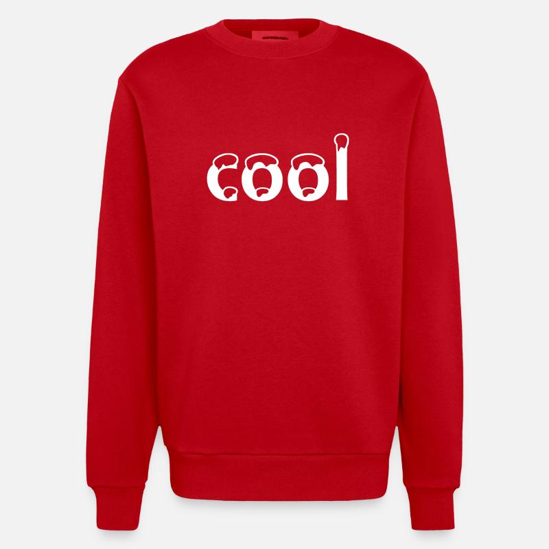 frais - Sweat bio épais oversize fabriqué en UE - rouge