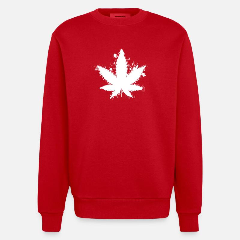 Weed - GeschenkIdee - Heavyweight Oversized Organic Crew Neck Made in EU - Rot
