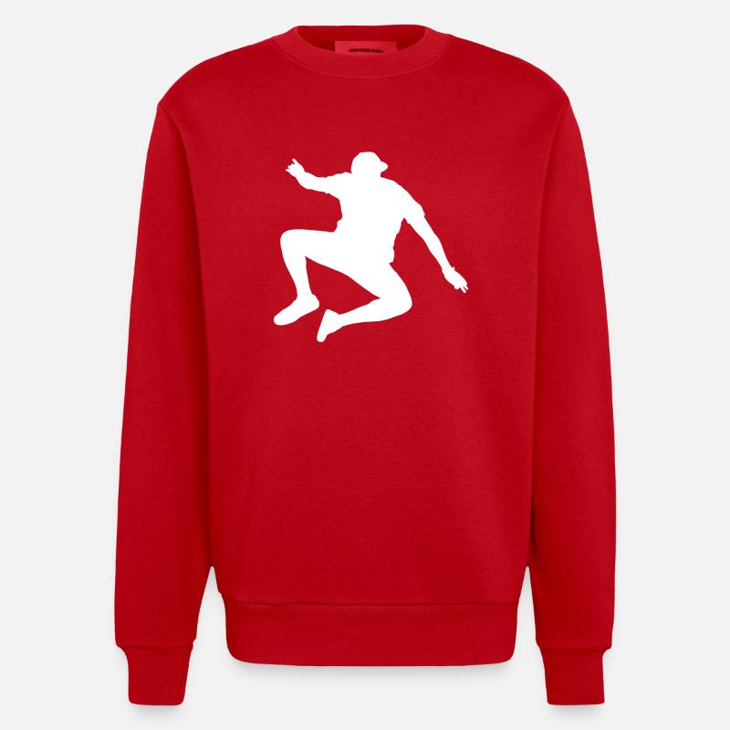 Cool Design: Free Running Springer - Sweat bio épais oversize fabriqué en UE - rouge
