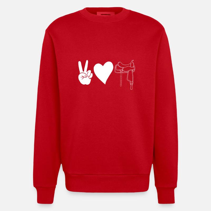 Cheval - Sweat bio épais oversize fabriqué en UE - rouge