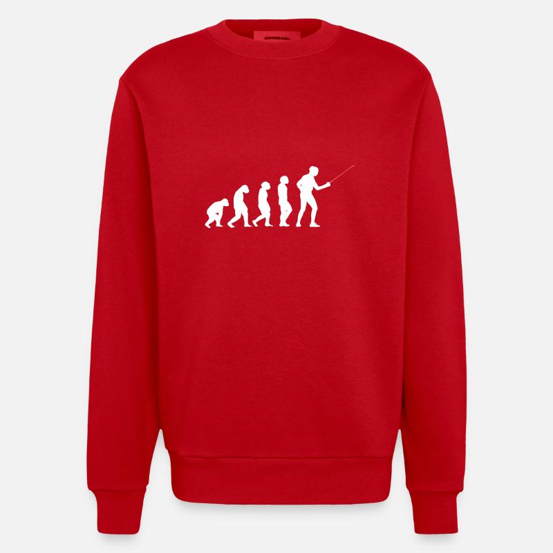 Fechter Evolution Fechten - Heavyweight Oversized Organic Crew Neck Made in EU - Rot