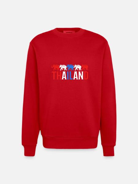 Thaïlande - Sweat bio épais oversize fabriqué en UE - rouge