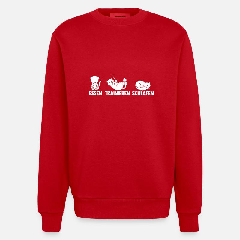 Fechter Fechten - Heavyweight Oversized Organic Crew Neck Made in EU - Rot