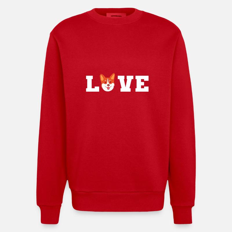 Corgi - Heavyweight Oversized Organic Crew Neck Made in EU - Rot