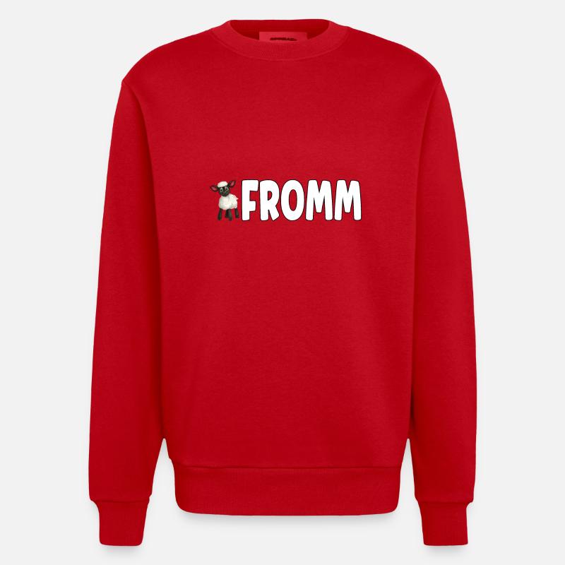 Lammfromm - Vous êtes innocent. TOUJOURS! - Sweat bio épais oversize fabriqué en UE - rouge