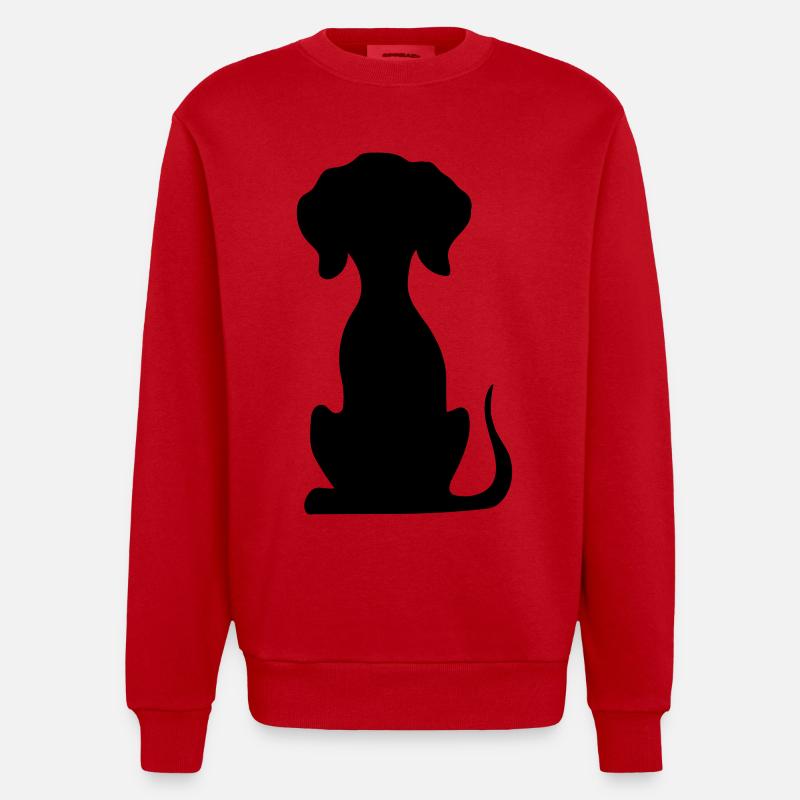 chien - Sweat bio épais oversize fabriqué en UE - rouge