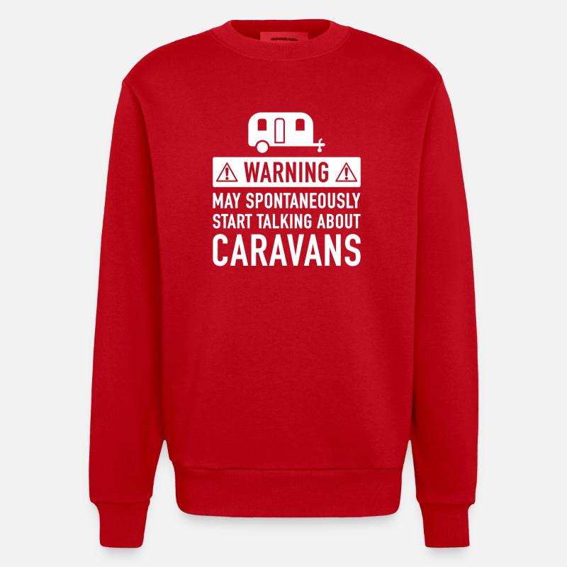 Lustige Caravan-Geschenk-Idee - Heavyweight Oversized Organic Crew Neck Made in EU - Rot