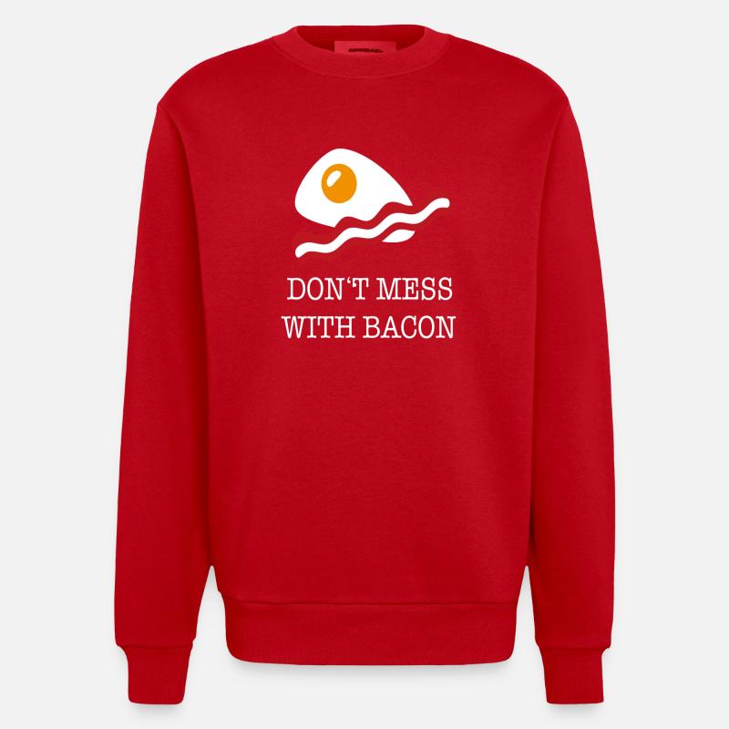 Bacon - Heavyweight Oversized Organic Crew Neck Made in EU - red