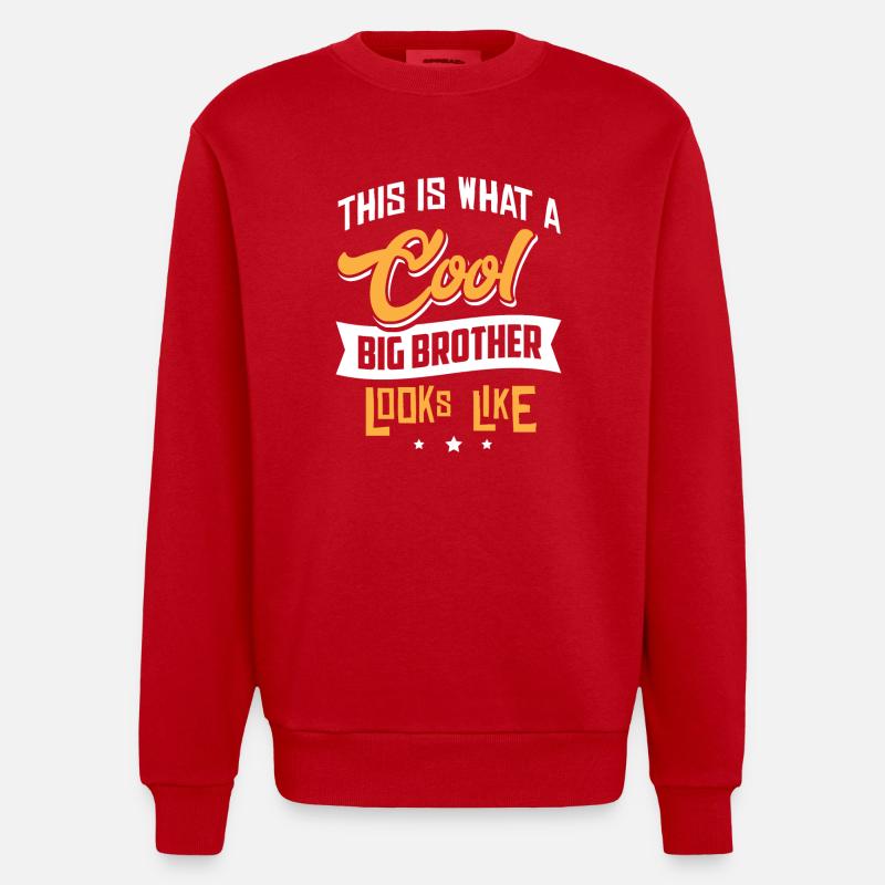 Cool big brother cadeau - Sweat bio épais oversize fabriqué en UE - rouge