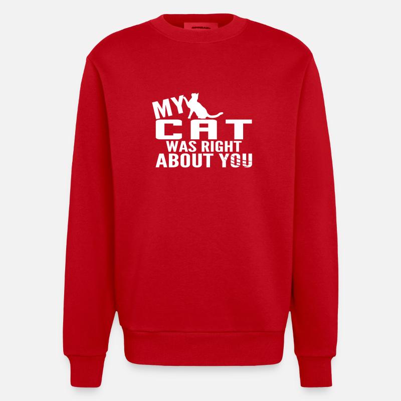 Mon chat - Sweat bio épais oversize fabriqué en UE - rouge