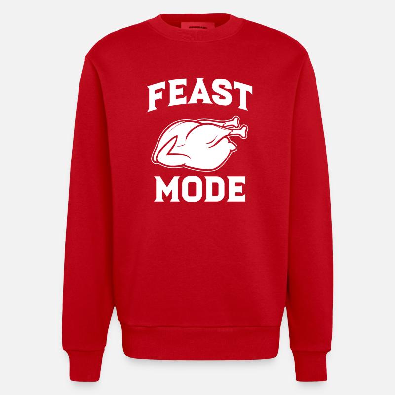 Festmodus - Heavyweight Oversized Organic Crew Neck Made in EU - Rot