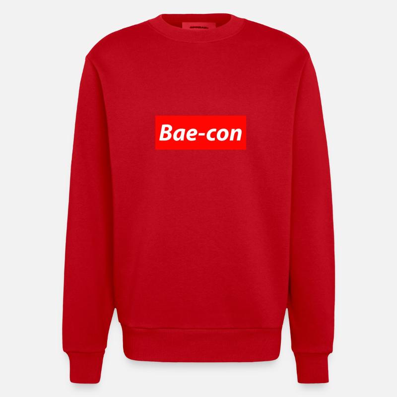Bae-con - Sweat bio épais oversize fabriqué en UE - rouge